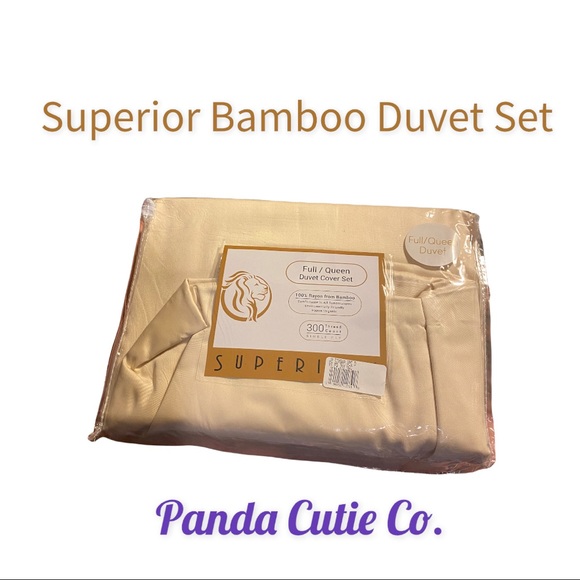 Bamboo Full/Queen Duvet 3 piece set, NWT - Picture 2 of 5